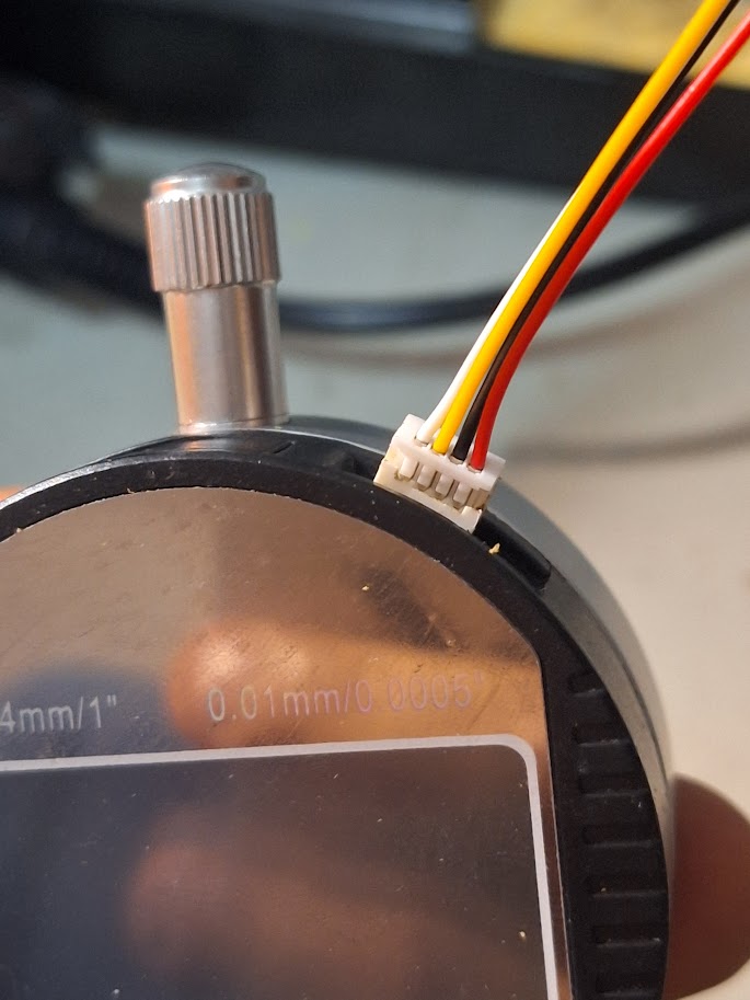Palpador con conector vista frontal